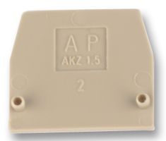WEIDMULLER AKZ 1.5 END PLATE Connector Accessory, End Plate, TS15 DIN Terminal Blocks, Weidmuller AKZ Series
