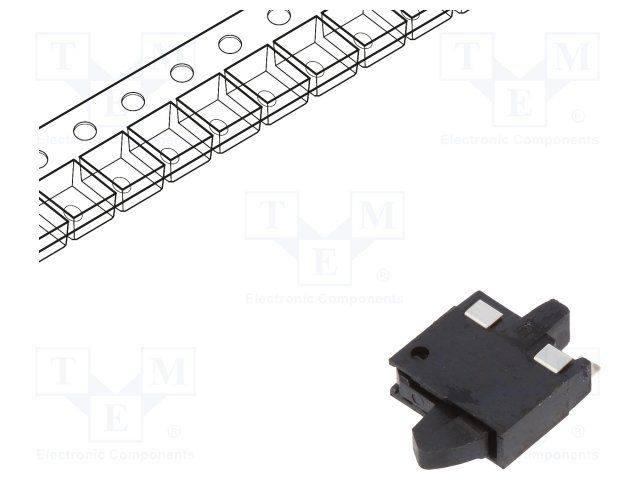 SPST-NO Toggle Switch, 10mA 5VDC, SMD, Right Angle