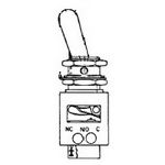 Switch Toggle N.O./N.C. 3PDT Round Lever Solder Lug 5A 250VAC 30VDC Panel Mount with Threads