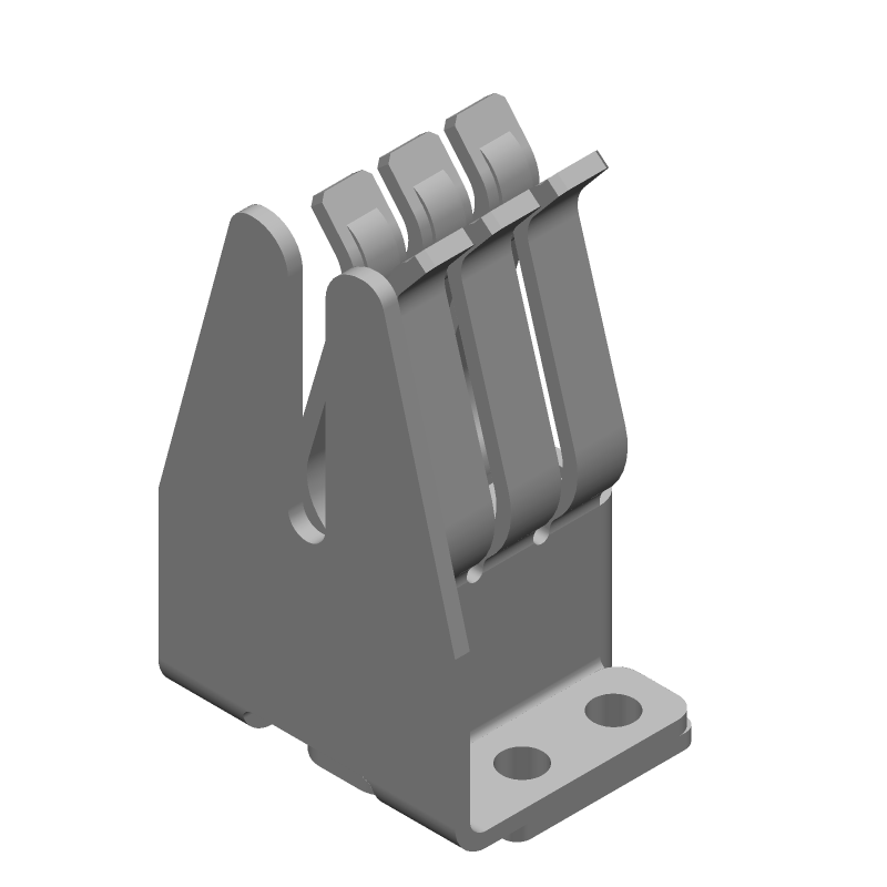 500A Male Wire-to-Bus Bar Connector, Silver Plated Copper Alloy
