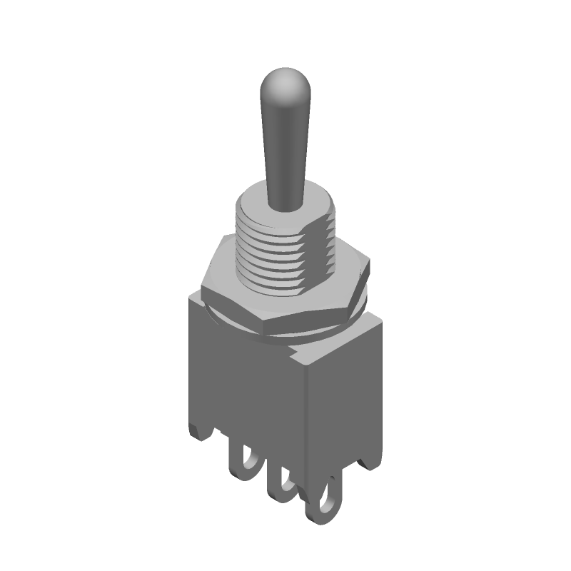SPDT Toggle Switch, 3A 125VAC, Solder Lug, Non-Illuminated