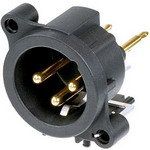 3 Pole Audio Connector, Male, Solder, Gold Plated