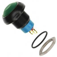 Illum. Pushbutton Switch SPST-NO 5A 250VAC 48VDC Green