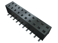 8-Contact SKT Socket Strip, 2mm Pitch, 2 Rows, Solder Termination