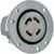 Outlet,  Turnlok Flanged Outlet,  30A,  125V / 250V,  NEMA Config: L14-30R,  Gray