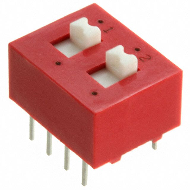 2-Pos SPDT Slide DIP Switch, 0.15A, 30VDC, Through Hole