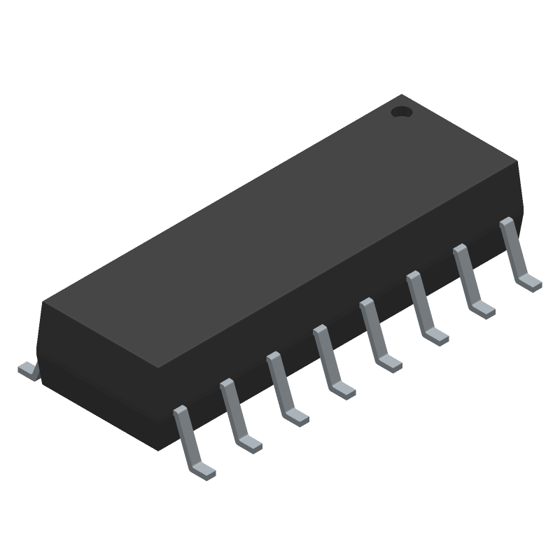 Darlington Output Optocoupler, 4-Element, 5300V Isolation, DIP-16