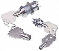 Switch Key Lock ON OFF SPST 90° Tubular Key 4A 250VAC Panel Mount