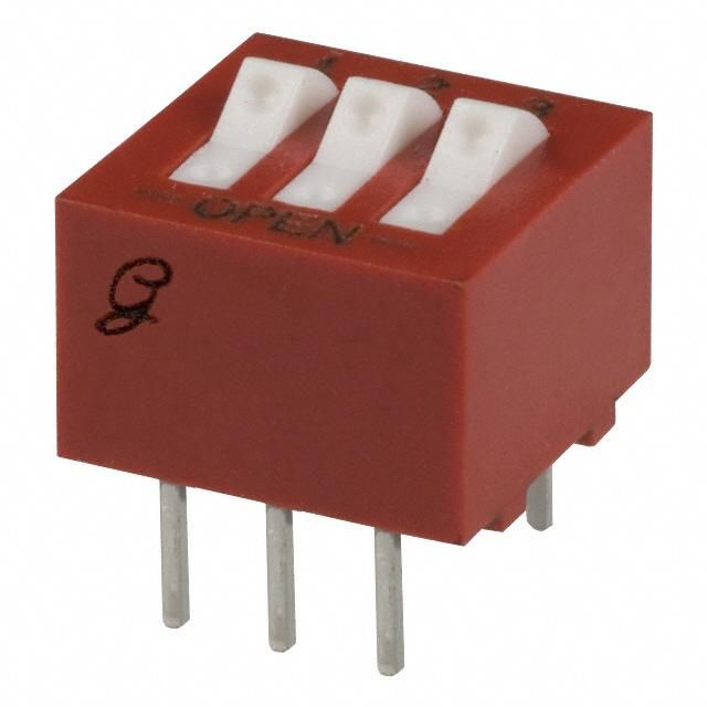 3-Pos SPST Slide DIP Switch, 0.15A, 30VDC, TH