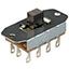 3P3T Slide Switch, 3A 125VAC, Non-Illuminated, Solder Term