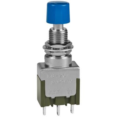 Switch Push Button ON (ON) SPDT Round Plunger 6A 250VAC 30VDC Momentary Contact Panel Mount Solder Lug