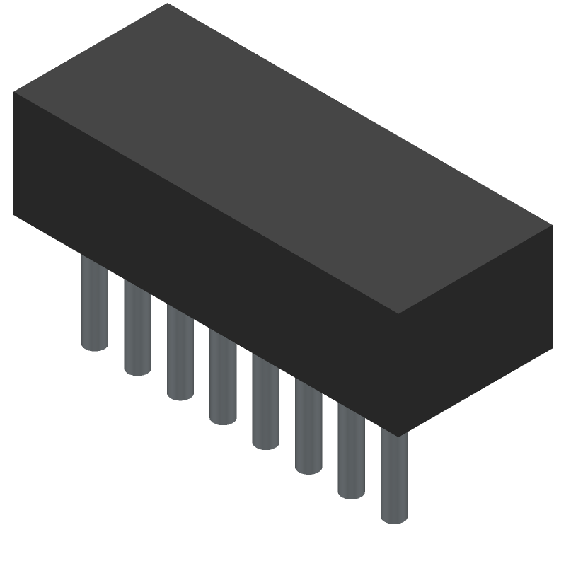 8 Pos 2mm RA Shrouded Header, Gold, 3A, 100V