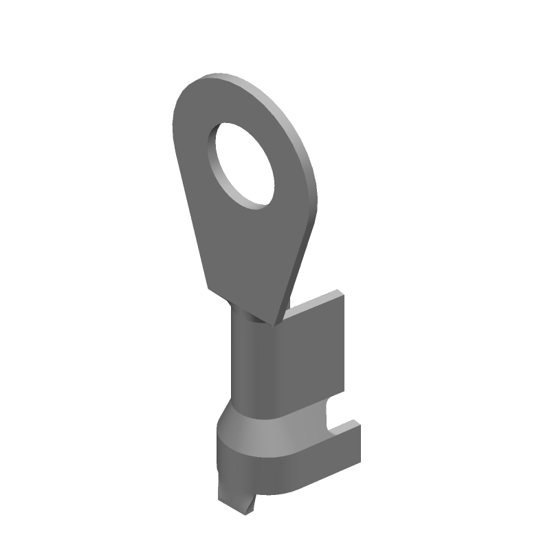 Brass Ring Terminal, 14-18 AWG, Unplated, Free Hanging