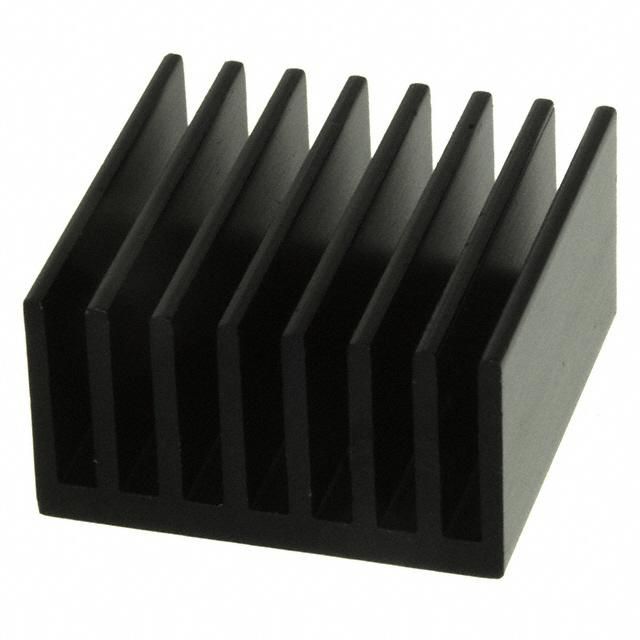 Aluminium Square Heat Sink, 8.89mm H, 16.51mm W, Adhesive Mount
