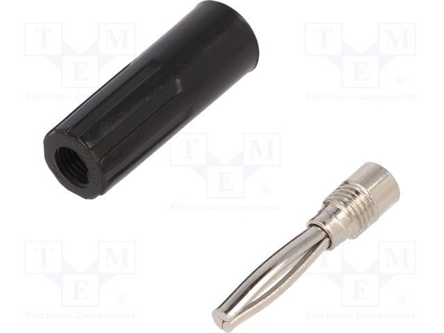 PLUG, 4MM TRIPLE CONT BLK