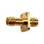 RF Adapter SMA Female-Female Panel Mount 18GHz 50 Ohm Gold
