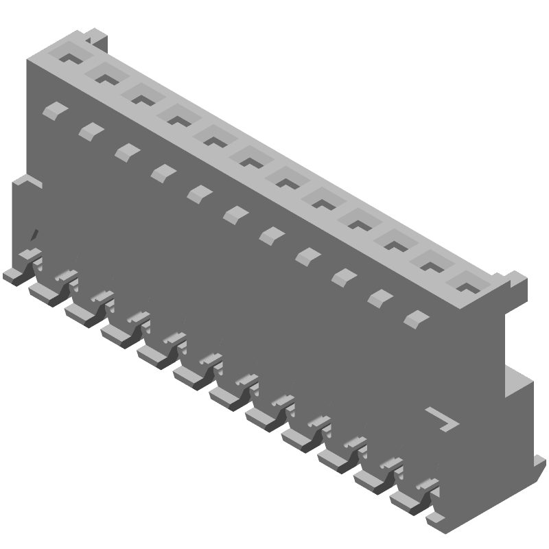 12 Pos 2.54mm IDC Female Socket, 5A, 250V, Free Hanging