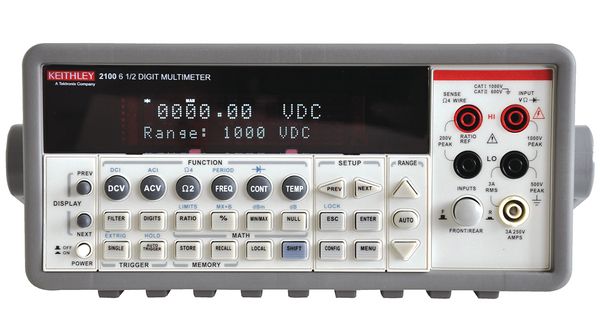 KEITHLEY         2100/230-240             Bench Digital Multimeter, Current, Voltage, Frequency, Resistance, 3 A, 3 A, 750 V, 1 kV, 100 Mohm