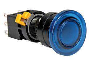 Switch Push Button N.O./N.C. SPDT Flush Square Button 5A 250VAC 125VDC Momentary Contact Quick Connect/Solder Panel Mount