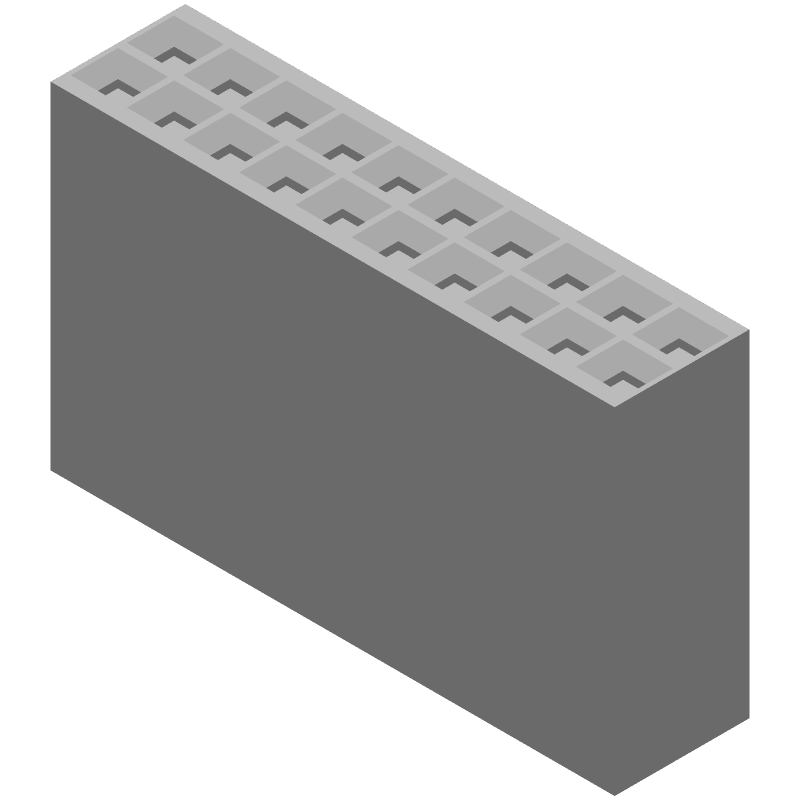 20 Pos 2.54mm Crimp Wire Housing, Female Socket, 3A, 250V