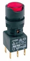 APEM   A01ES+A0154B   Industrial Pushbutton Switch, DPST-NC, On-(Off), Quick Connect, Solder, 1.5 A, 250 V, 12 V