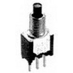 SPDT Momentary Pushbutton Switch, 20VDC/20VAC, 400mA, Gold Contact, PC Pins