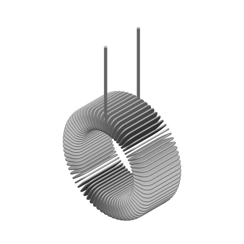 50uH 15% Radial Inductor, Ferrite Core, 2.5A