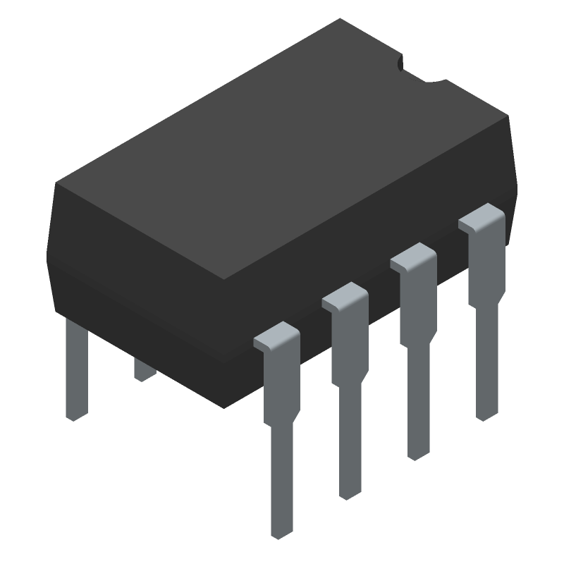 PWM Controller, 1A, 500kHz, Current Mode, 8-Pin DIP