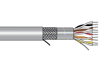 22AWG 1PR Shielded Multi-Conductor Cable, 300V, 105°C