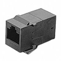 8-Contact Female-Female Rectangular Adapter, Panel Mount, Gold Plated