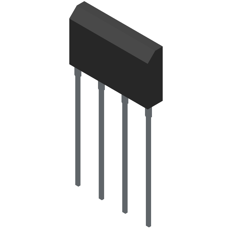 Bridge Rectifier Diode, 1 Phase, 6A, 600V V(RRM), Silicon, ROHS COMPLIANT, PLASTIC, KBJ, 4 PIN