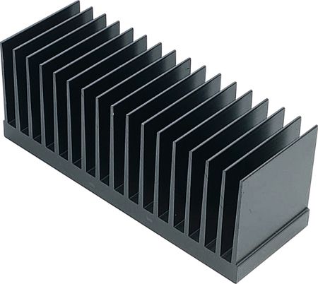 Heat sink 1000 mm 0.4 K/W  @ L=100 mm black anodised, KS216-1000E, Austerlitz Electronic GmbH