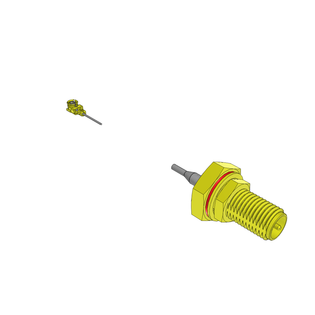 Coaxial Cable Assembly SMA MHF1 M-F 32GHz 1.13mm OD -40 to 90°C