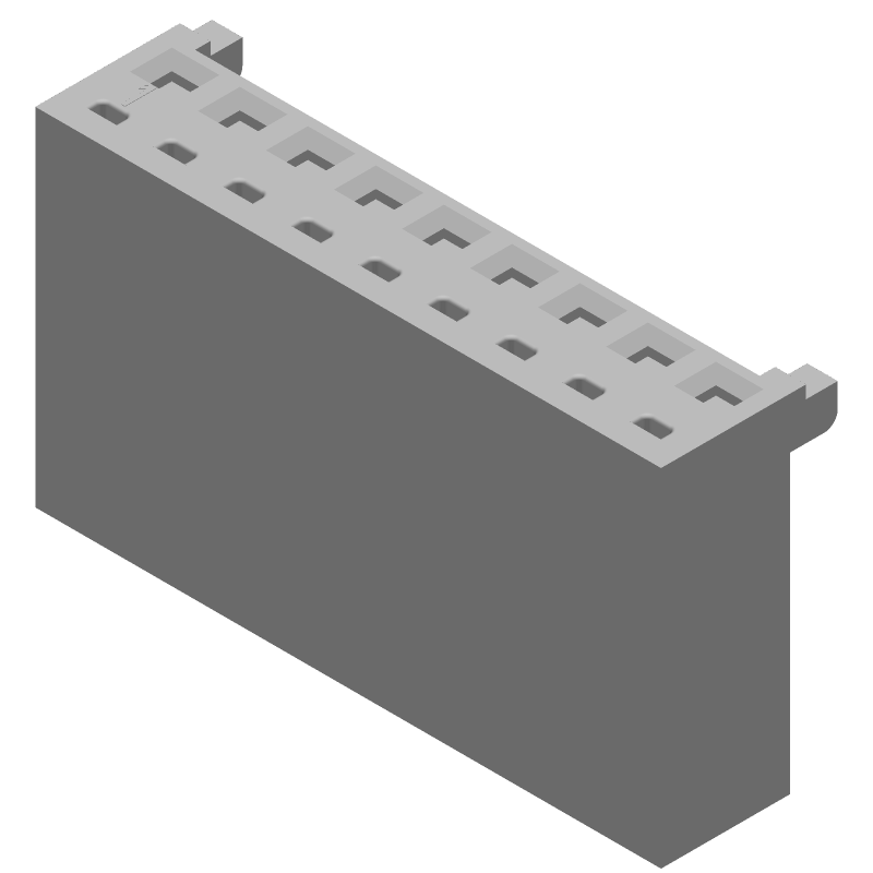 9 Pos 2.54mm Crimp Wire Housing, Female Socket, 7A, 250V