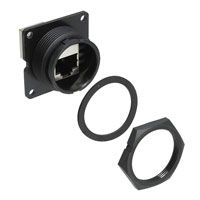 Shielded Ethernet Receptacle, 8 Pos, Panel Mount, IP67