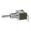 Switch Toggle ON OFF (ON) SPDT Small Bat Lever PC Pins 6A 250VAC 30VDC PC Mount with Bracket