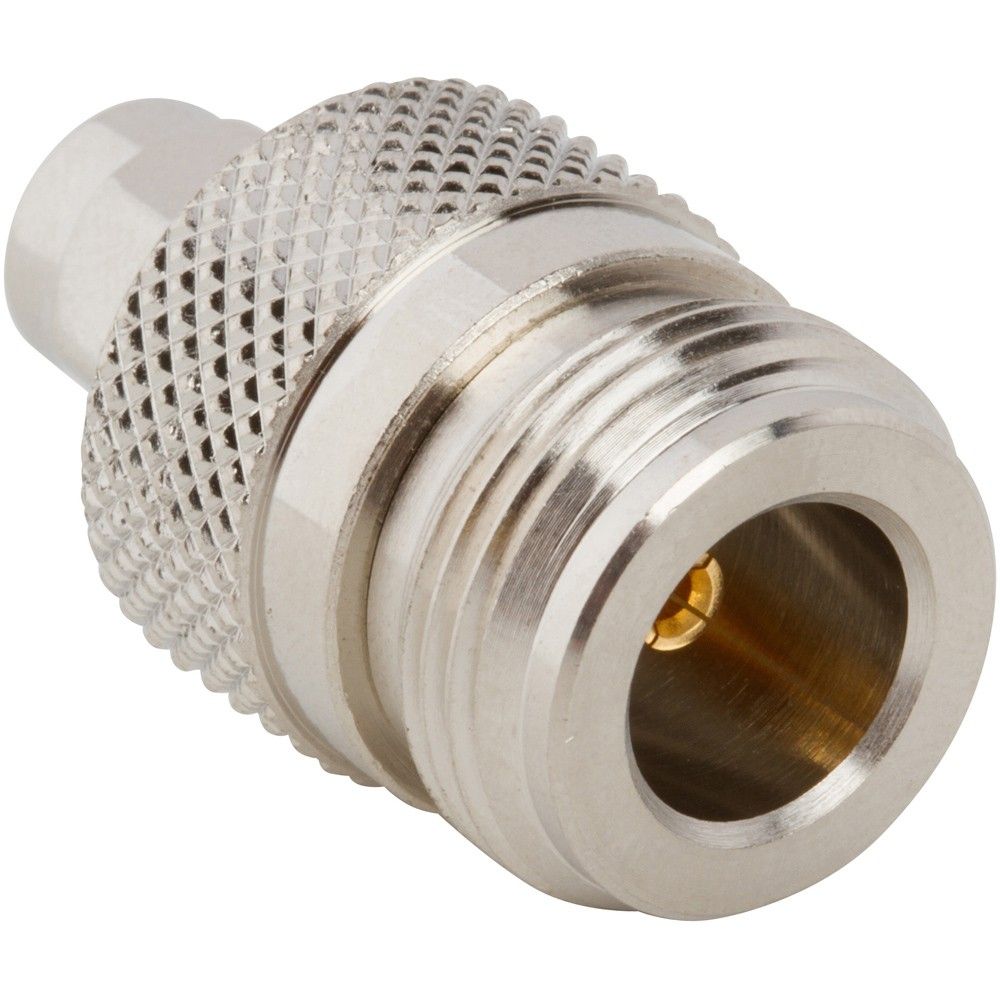 SMA RF Adapter, Male-Female, 50R, Straight, Nickel/Gold