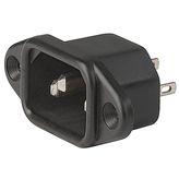 Mains Power Connector, 15A, 250VAC, 3-Pin, Male, Screw/Solder