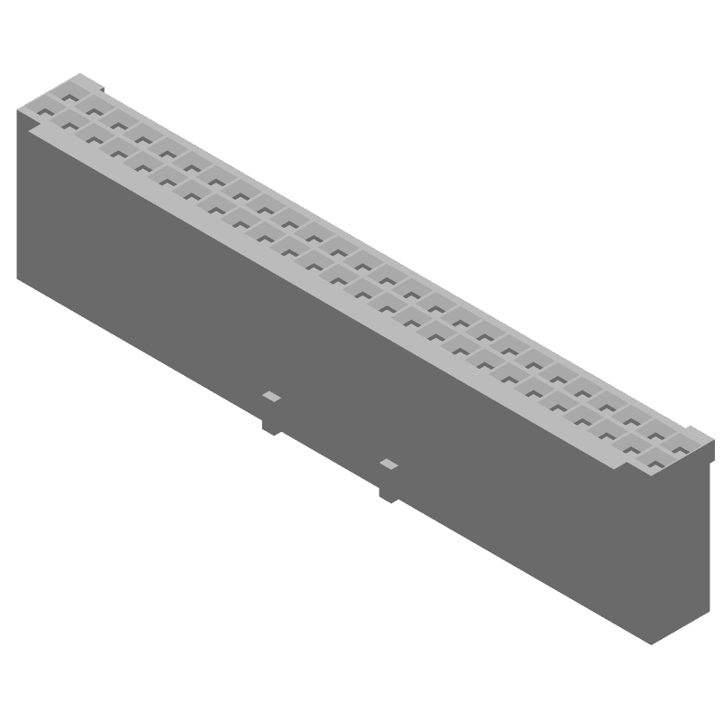 50 Pos 2.54mm Crimp Receptacle Housing, 3A, 250V, UL94 V-0
