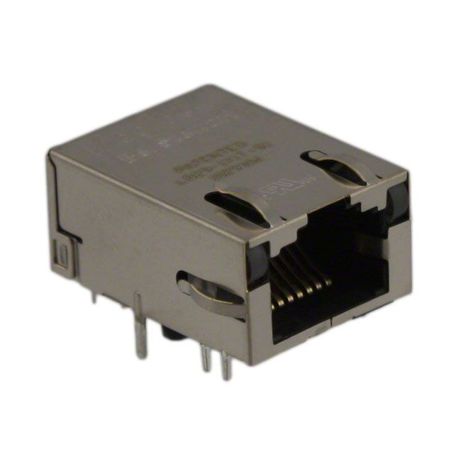 RJ11 Connector, Female, 8 Pos, 1 Port, Shielded, RA, Thru-Hole