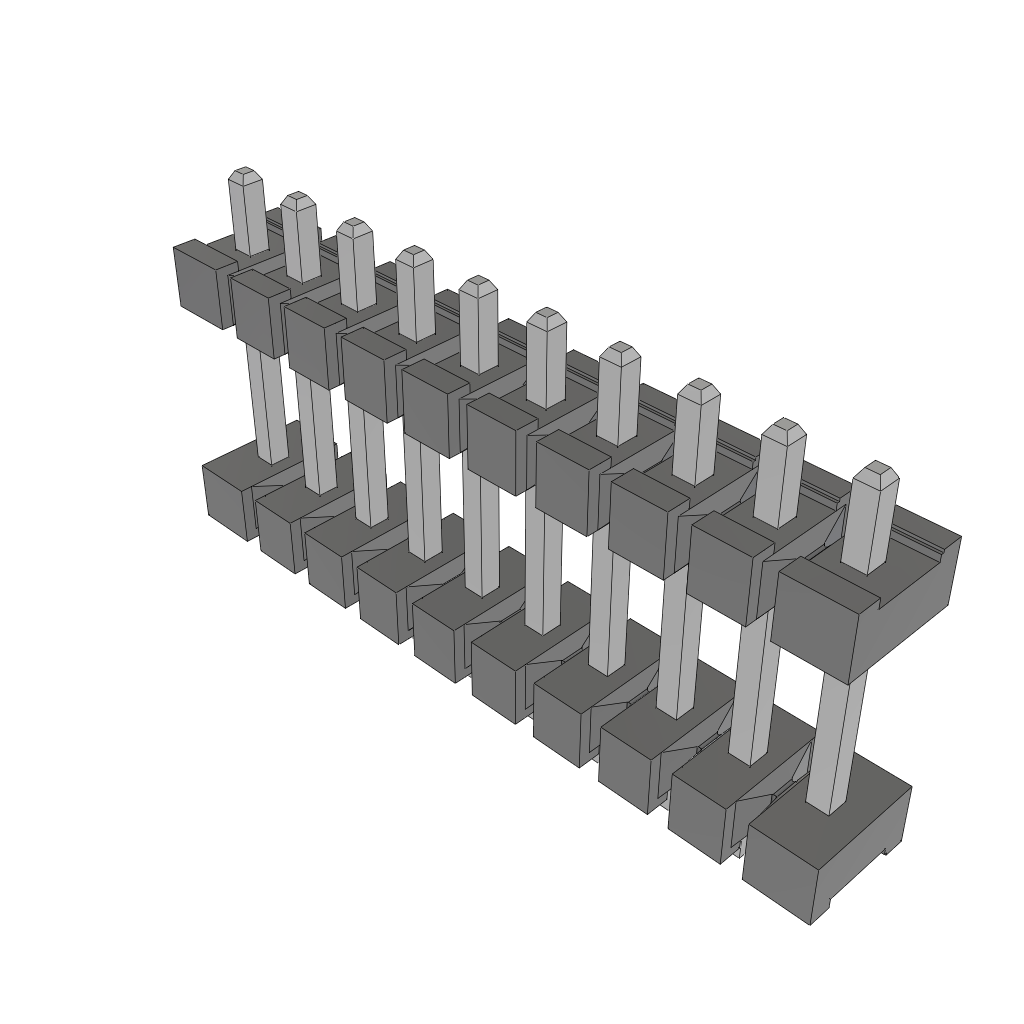 HDR 10-Contact Board Stacker, 845VDC, 13.1A, Through Hole
