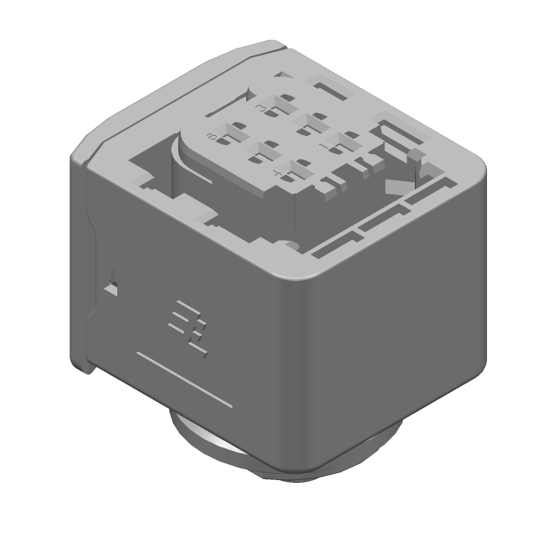 6 Pos, AMP MCP 1.5K, Receptacle Housing, PBT, Black, IP67