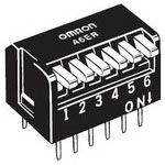 DIP Switch, 7 Pos, SPST, 25mA 24VDC, Piano Actuator, Thru-Hole