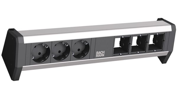 Power Strip DESK 1, 2xDE/Schuko, 902.011, Bachmann