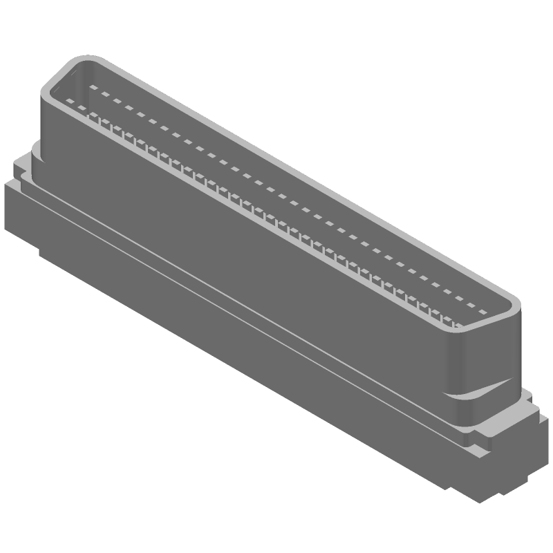 SCSI RA Cable Mount Connector, 68 Pos, 1.27mm Pitch, IDC, Shielded