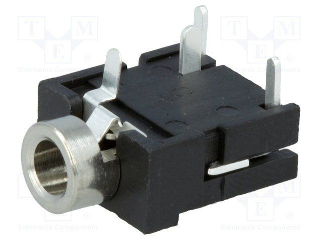 3.5mm 3-Pin Female Solar Power Connector, Right Angle, PCB Mount, 1A