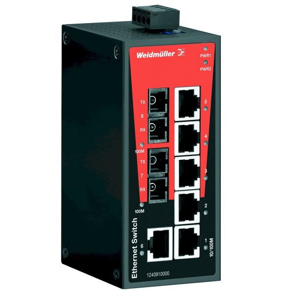WEIDMULLER         1240910000             ETHERNET SWITCH 6XRJ45 2XSC MM FIBER
