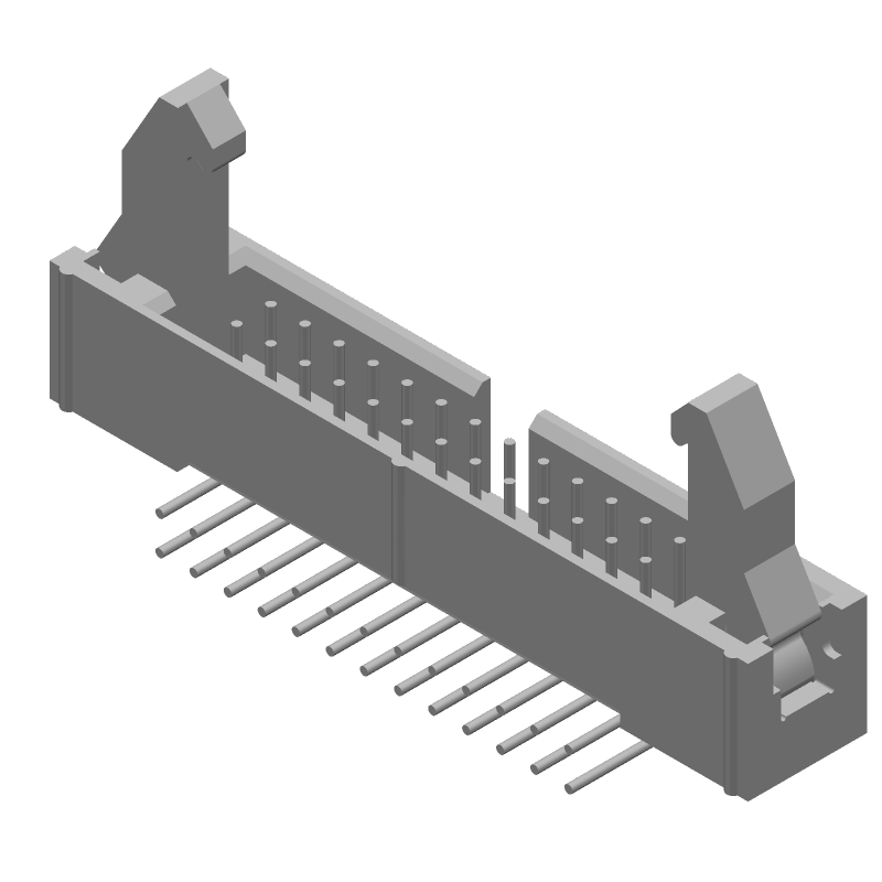 26 Pos 2.54mm RA Shrouded Header, Male Pin, Gold/Tin