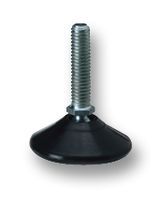 DURATOOL         ALF 30MS 8             Bumper / Feet, Round, Black, 46 mm, PP (Polypropylene), Bolt