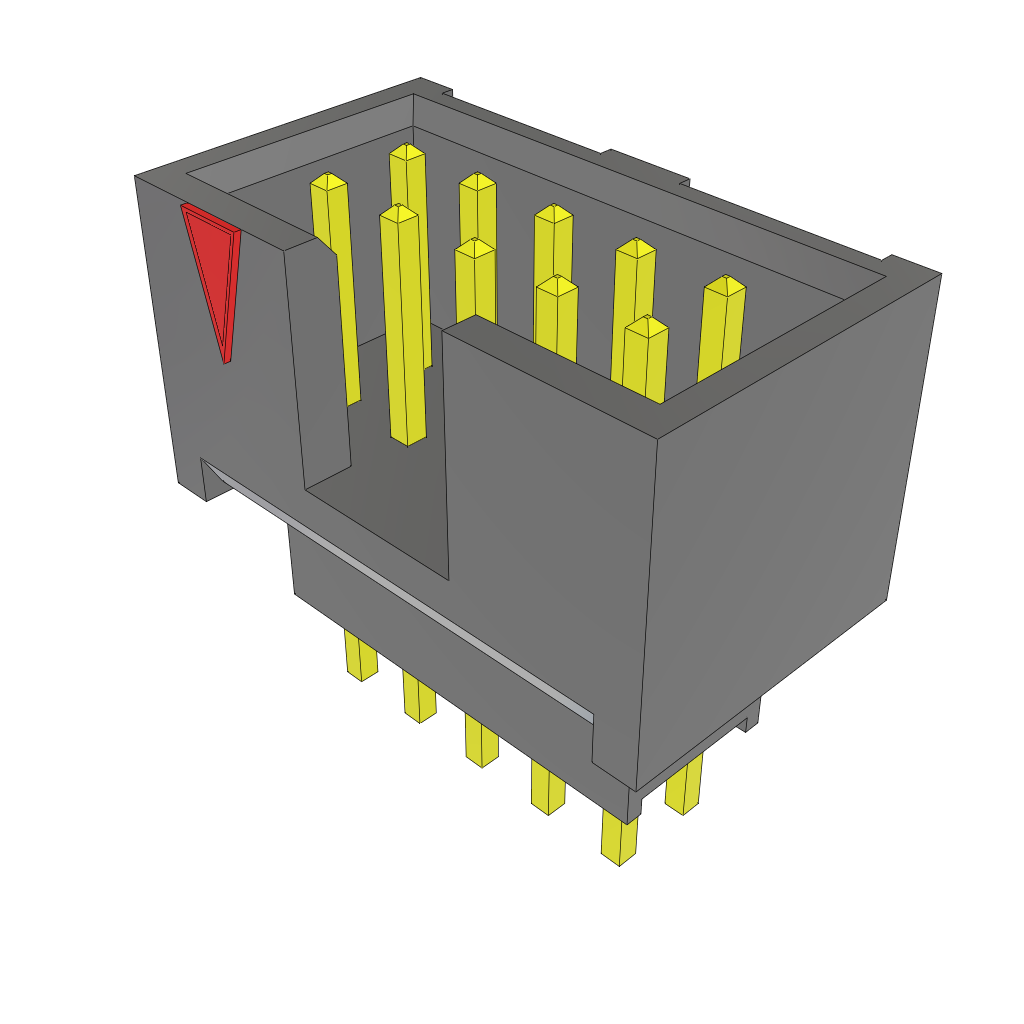 Conn Elevated Shrouded Header HDR 10 POS 2.54mm Solder ST Top Entry Thru-Hole Bulk